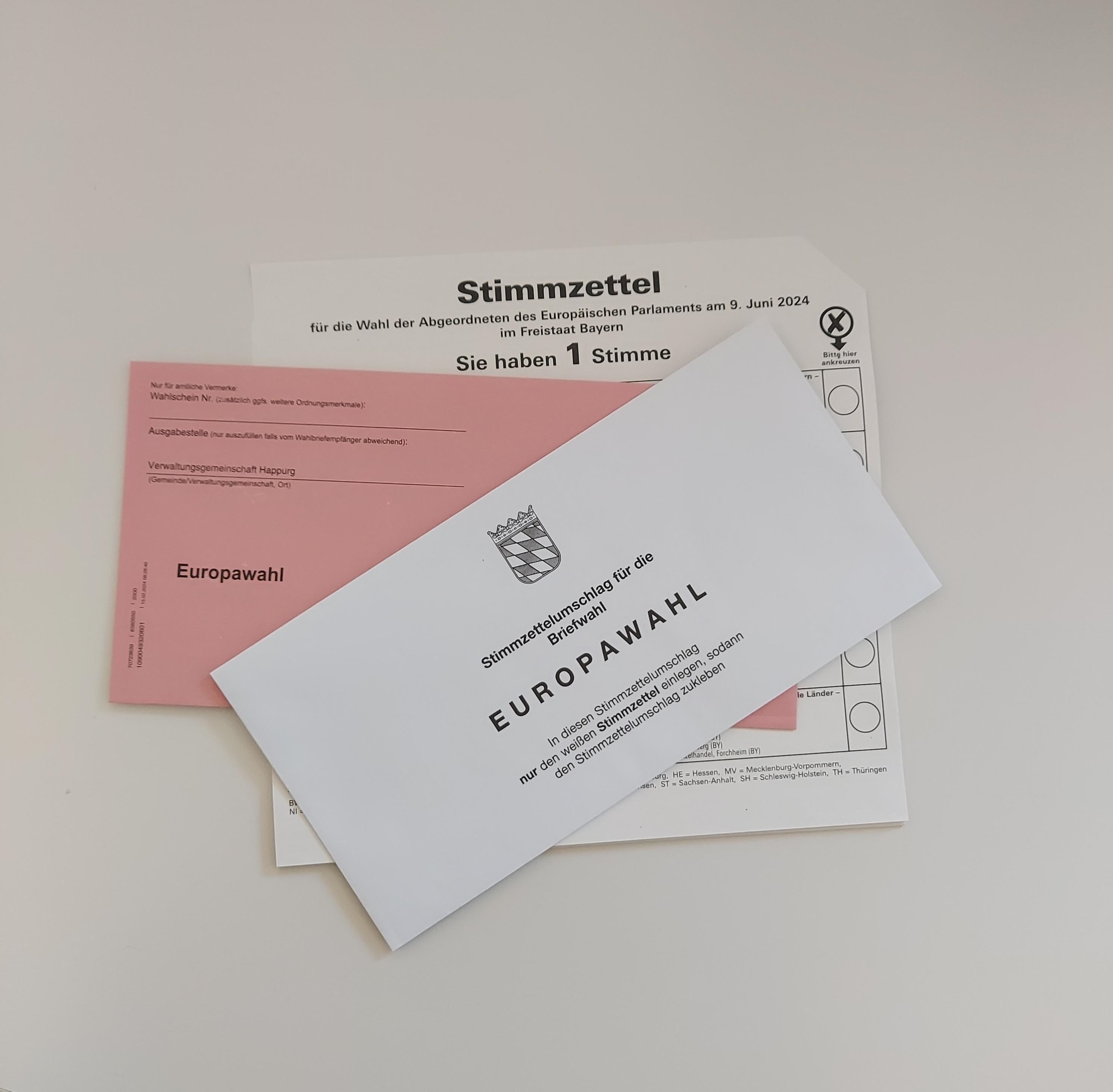 Beantragung von Briefwahlunterlagen zur Europawahl am 09.06.2024