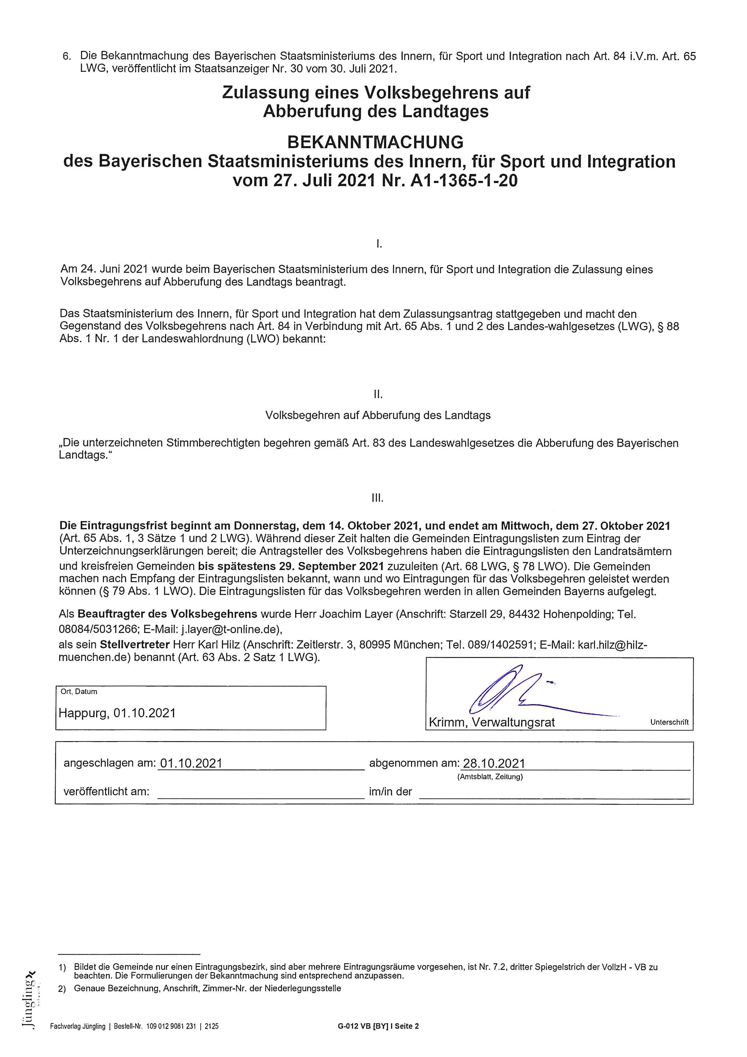 Bekanntmachung Abberufung Landtag Happurg Seite 2